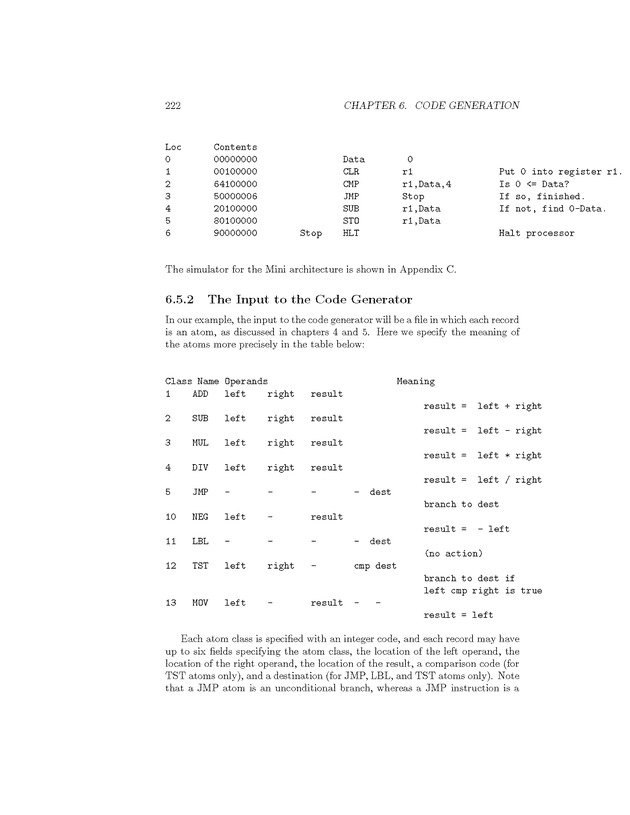 Compiler Design: Theory, Tools, and Examples - Page 222